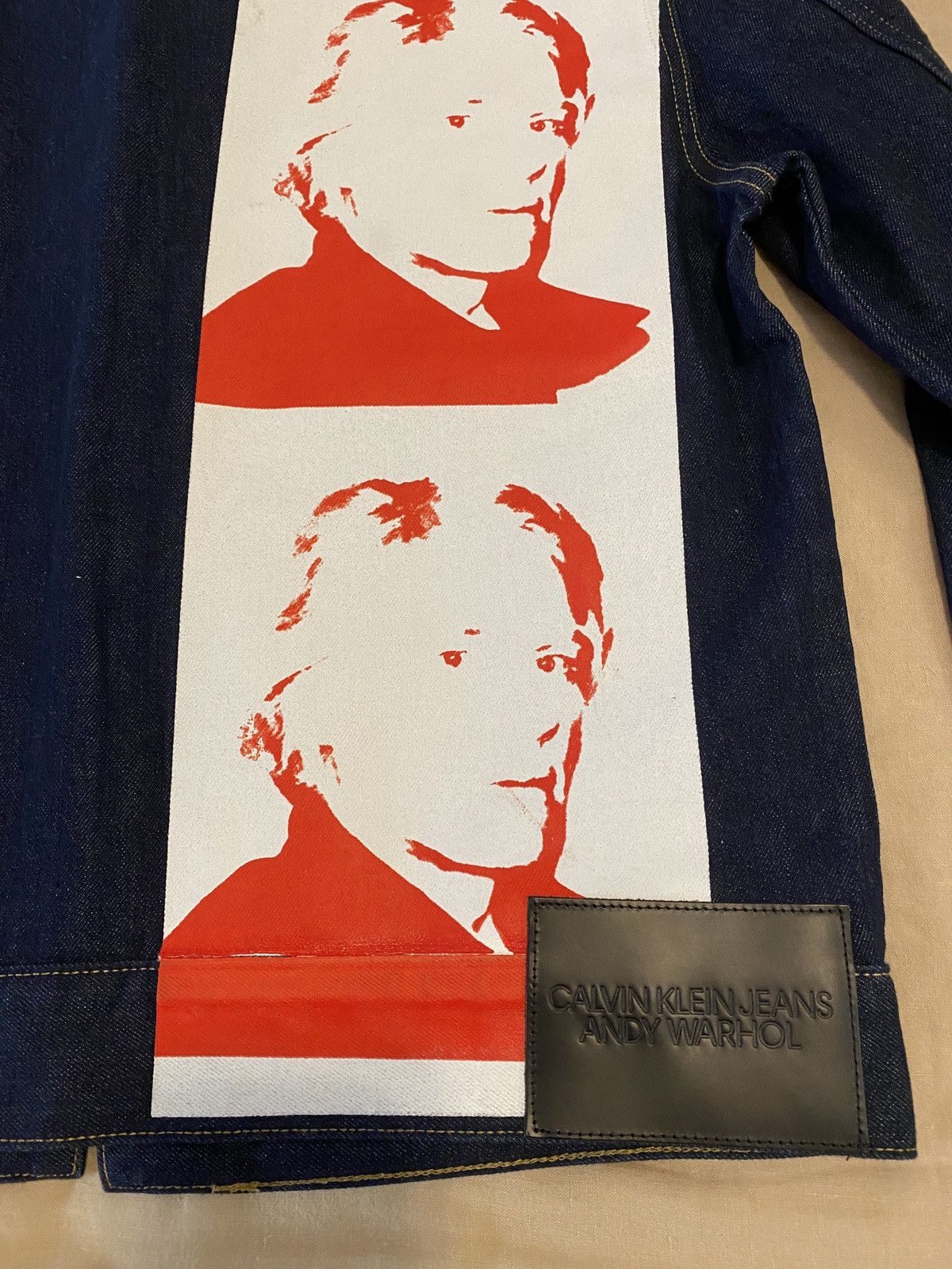 Calvin Klein Andy Warhol x Calvin Klein Face Print Denim Jacket Size US M / EU 48-50 / 2 - 3 Thumbnail