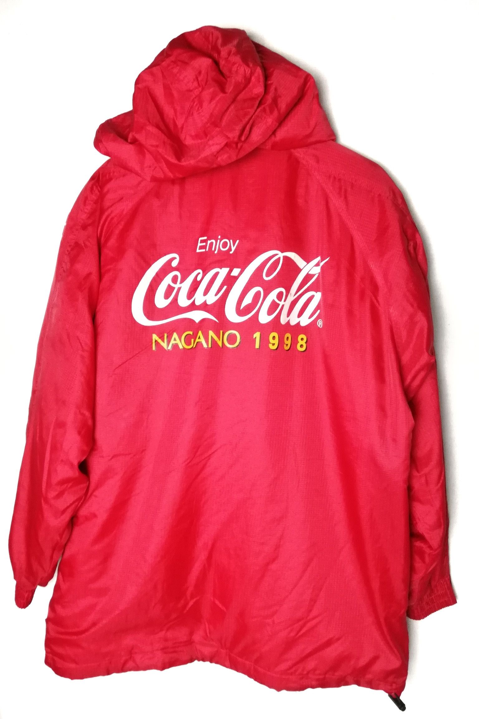 Coca Cola Usa Olympics Vintage Olympic Nagano 1998 X Cola Cola raincoat jacket hoodie Grailed