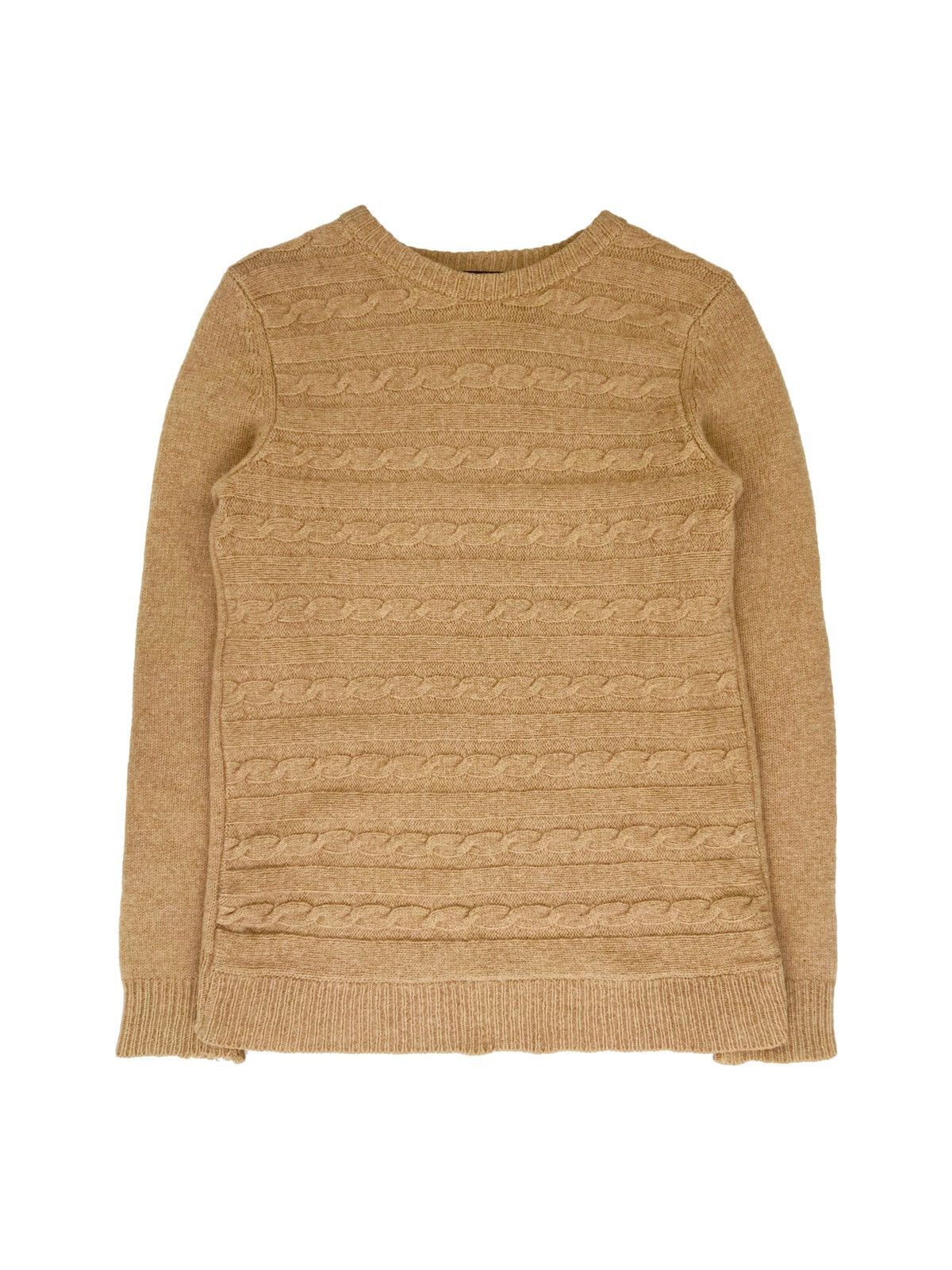 Raf Simons AW01 Raf Simons “Riot, Riot, Riot” Cable Knit Sand Sweater ...