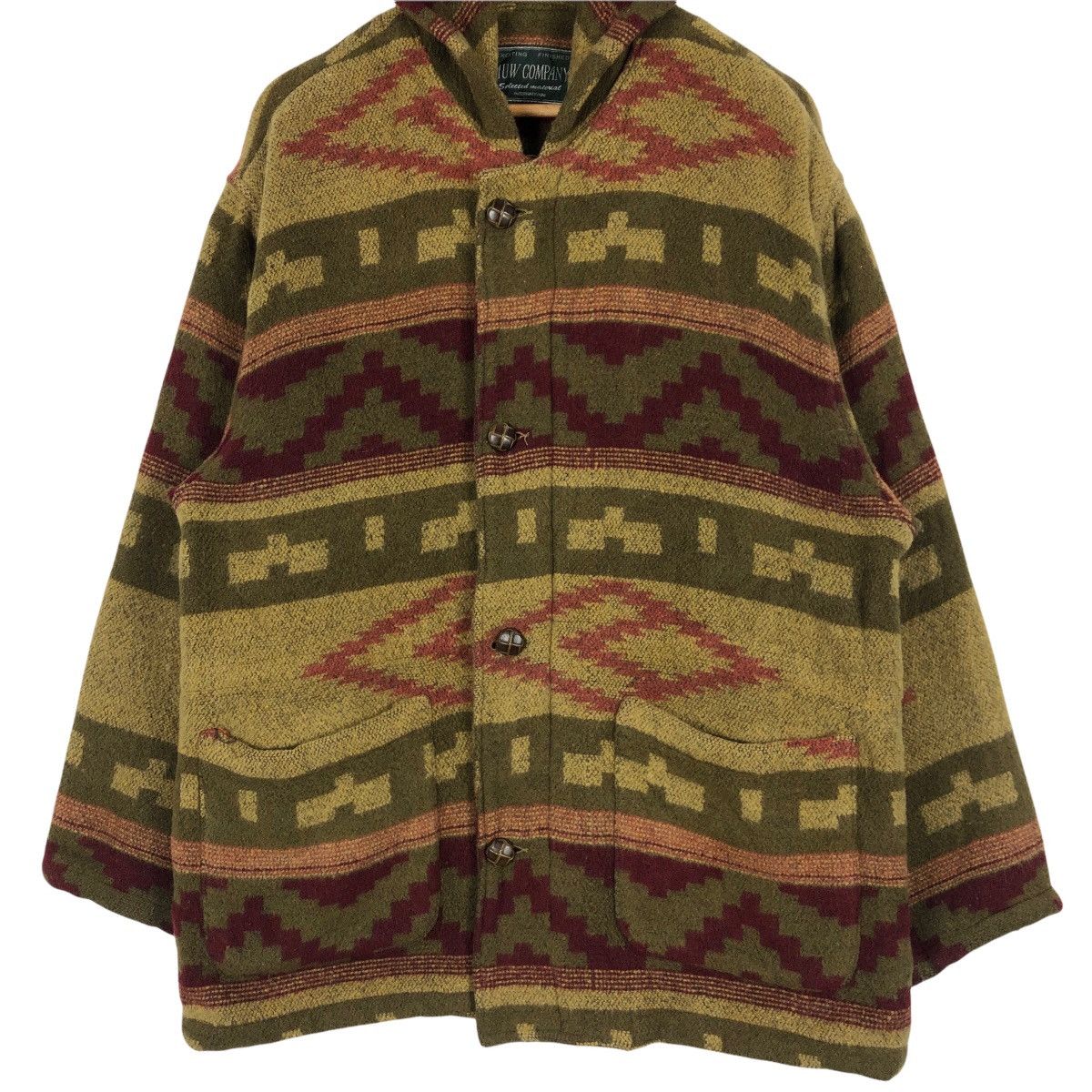 Native Vintage MUW Company Aztec Navajo Wool Jacket Hoodie Size US XL / EU 56 / 4 - 6 Thumbnail