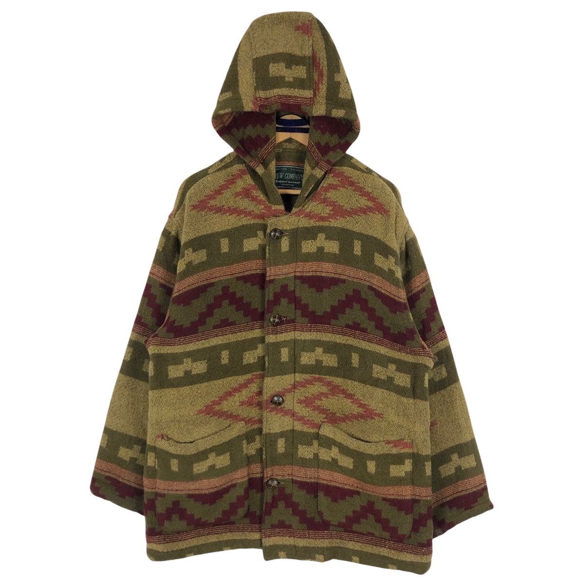 Native Vintage MUW Company Aztec Navajo Wool Jacket Hoodie Size US XL / EU 56 / 4 - 1 Thumbnail