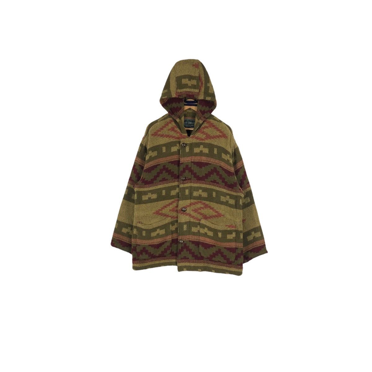 Native Vintage MUW Company Aztec Navajo Wool Jacket Hoodie Size US XL / EU 56 / 4 - 2 Thumbnail