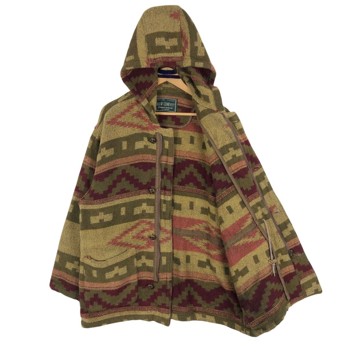 Native Vintage MUW Company Aztec Navajo Wool Jacket Hoodie Size US XL / EU 56 / 4 - 7 Thumbnail