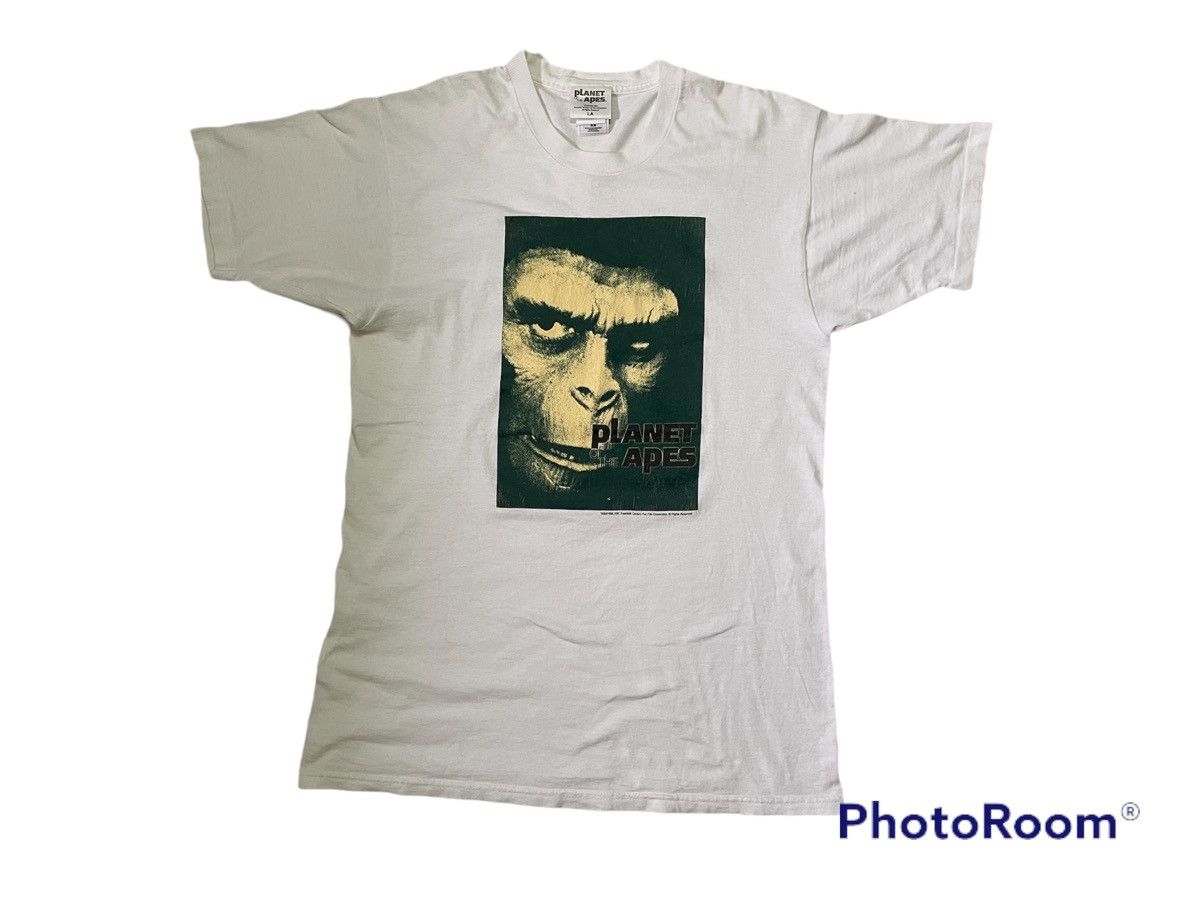 image of Made In USA x Movie Vintage 1997 Planet Of The Apes Pota Movie T.shirt in White, Men's (Size Large)