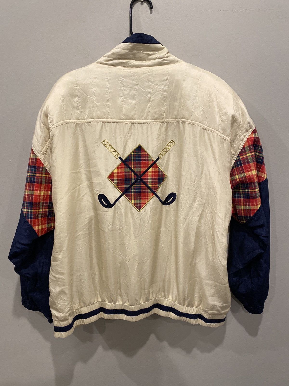 Vintage Vintage 80s Mureli women’s silk golfer windbreaker Size US XL / EU 56 / 4 - 4 Thumbnail
