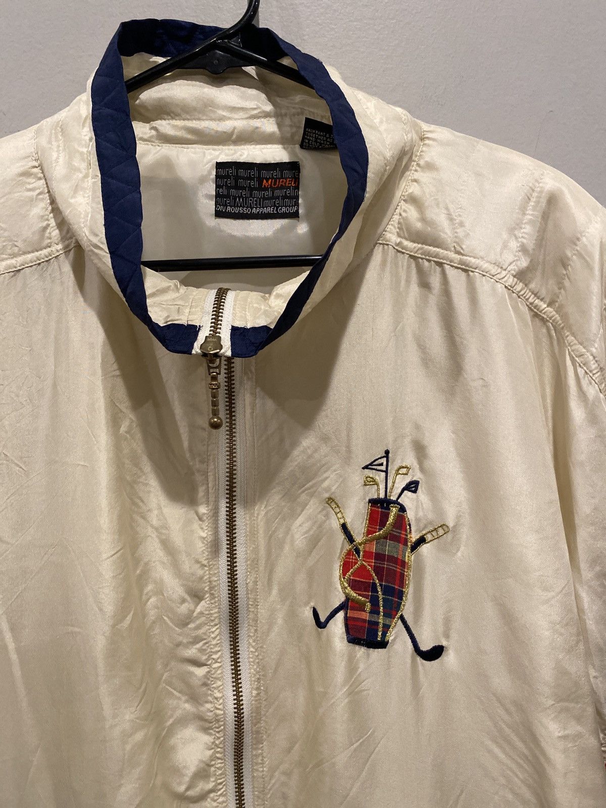 Vintage Vintage 80s Mureli women’s silk golfer windbreaker Size US XL / EU 56 / 4 - 2 Thumbnail