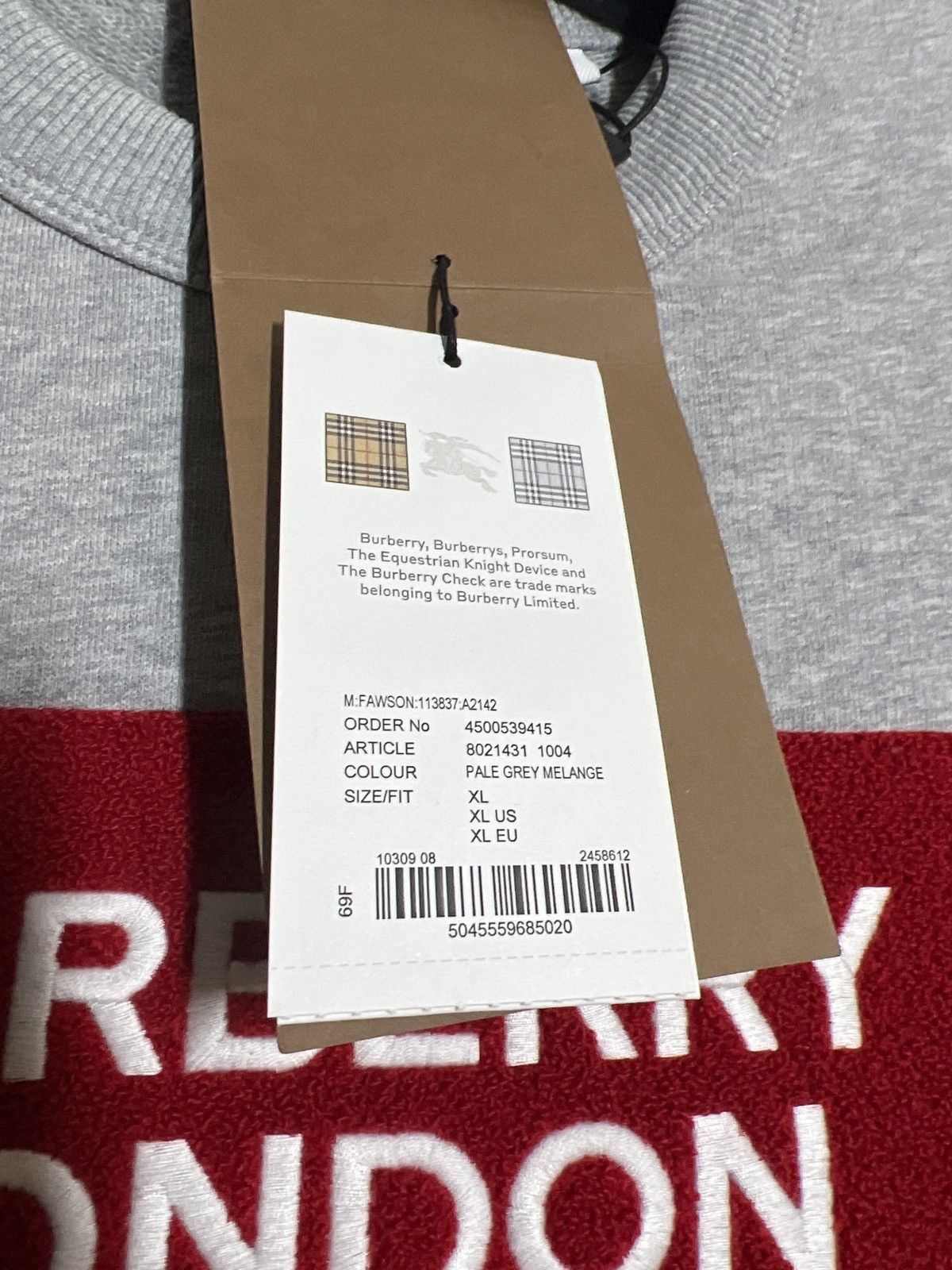 Burberry BNWT BURBERRY FAWSON SWEATER Size US XL / EU 56 / 4 - 5 Thumbnail