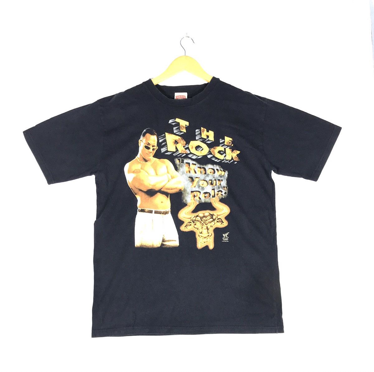 Vintage vintage 90s the rock this rock doesn’t bleed t-shirts Size US XL / EU 56 / 4 - 1 Thumbnail