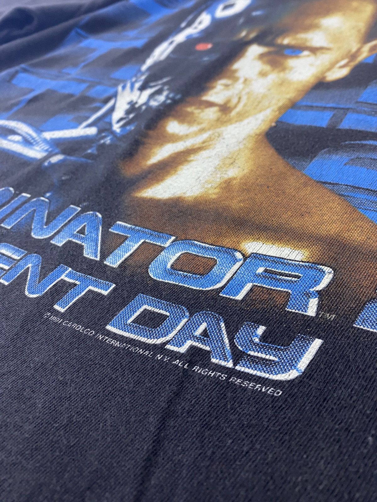 Rap Tees vintage 1991 TERMINATOR 2 judgment day rare design t-shirts Size US L / EU 52-54 / 3 - 5 Thumbnail