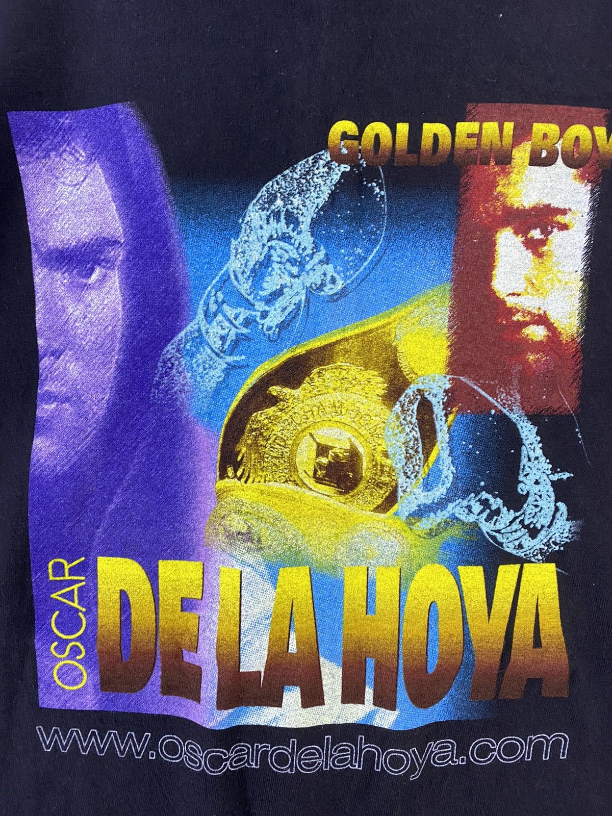 Rap Tees × Vintage vintage GOLDEN BOY OSCAR DE LA HOYA boxing rare t-shirts Size US M / EU 48-50 / 2 - 3 Thumbnail