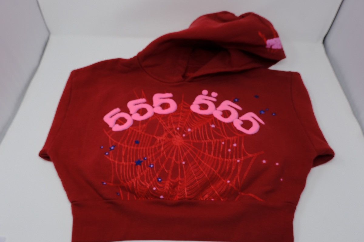 Sp5der EXTREMELY RARE Young Thug x Sp5der 555 Merlot Crop Hood - L Size US L / EU 52-54 / 3 - 4 Thumbnail