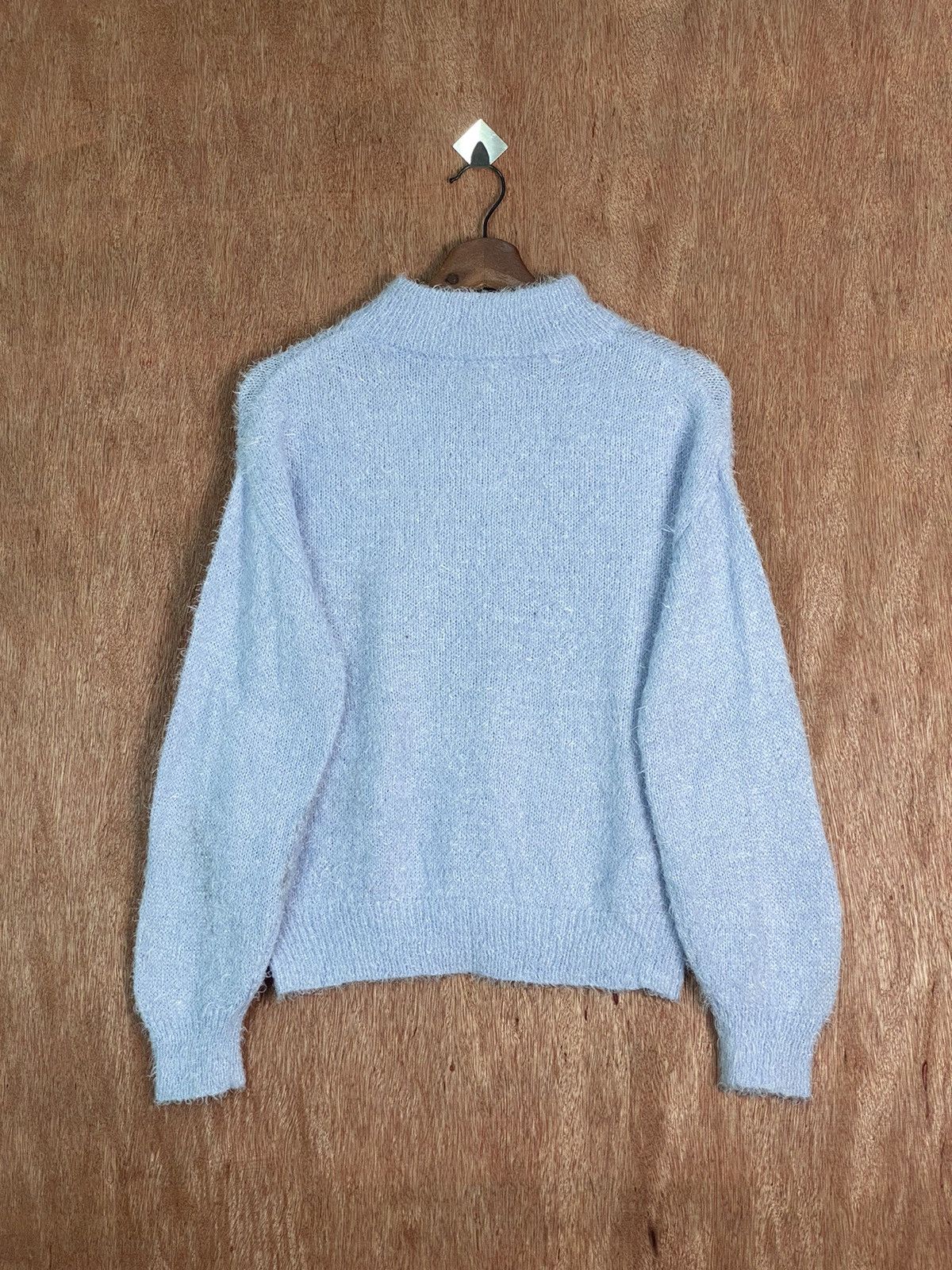 Homespun Knitwear × Japanese Brand DL Gu Blue Shag Shaggy Fur Mohair Knitwear #B622 Size US S / EU 44-46 / 1 - 6 Thumbnail
