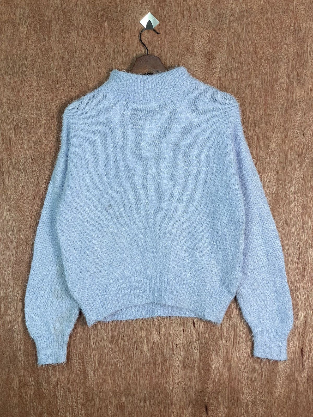 Homespun Knitwear × Japanese Brand DL Gu Blue Shag Shaggy Fur Mohair Knitwear #B622 Size US S / EU 44-46 / 1 - 1 Thumbnail