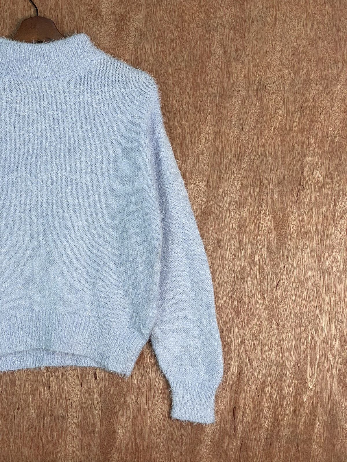 Homespun Knitwear × Japanese Brand DL Gu Blue Shag Shaggy Fur Mohair Knitwear #B622 Size US S / EU 44-46 / 1 - 4 Thumbnail