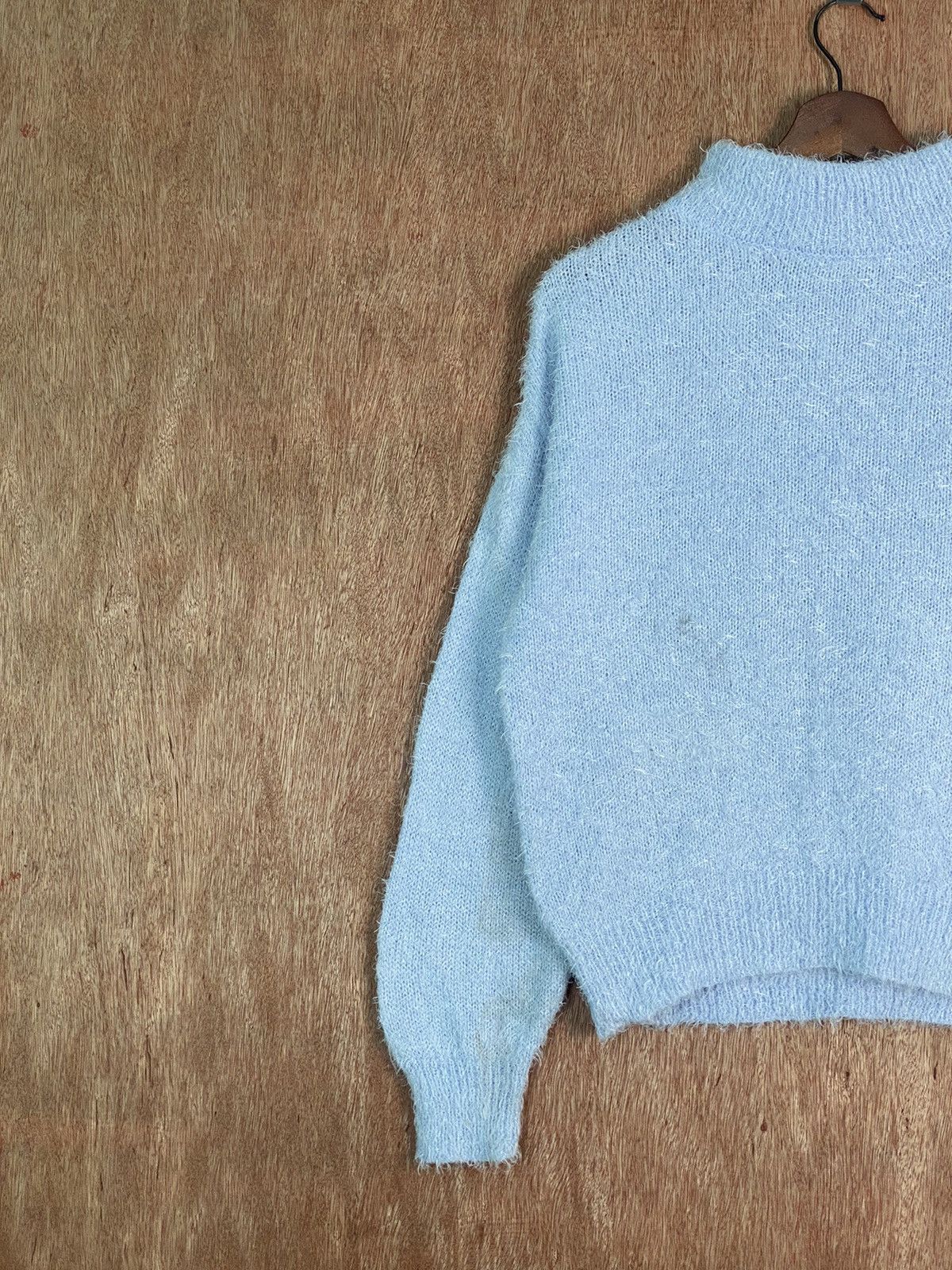 Homespun Knitwear × Japanese Brand DL Gu Blue Shag Shaggy Fur Mohair Knitwear #B622 Size US S / EU 44-46 / 1 - 3 Thumbnail