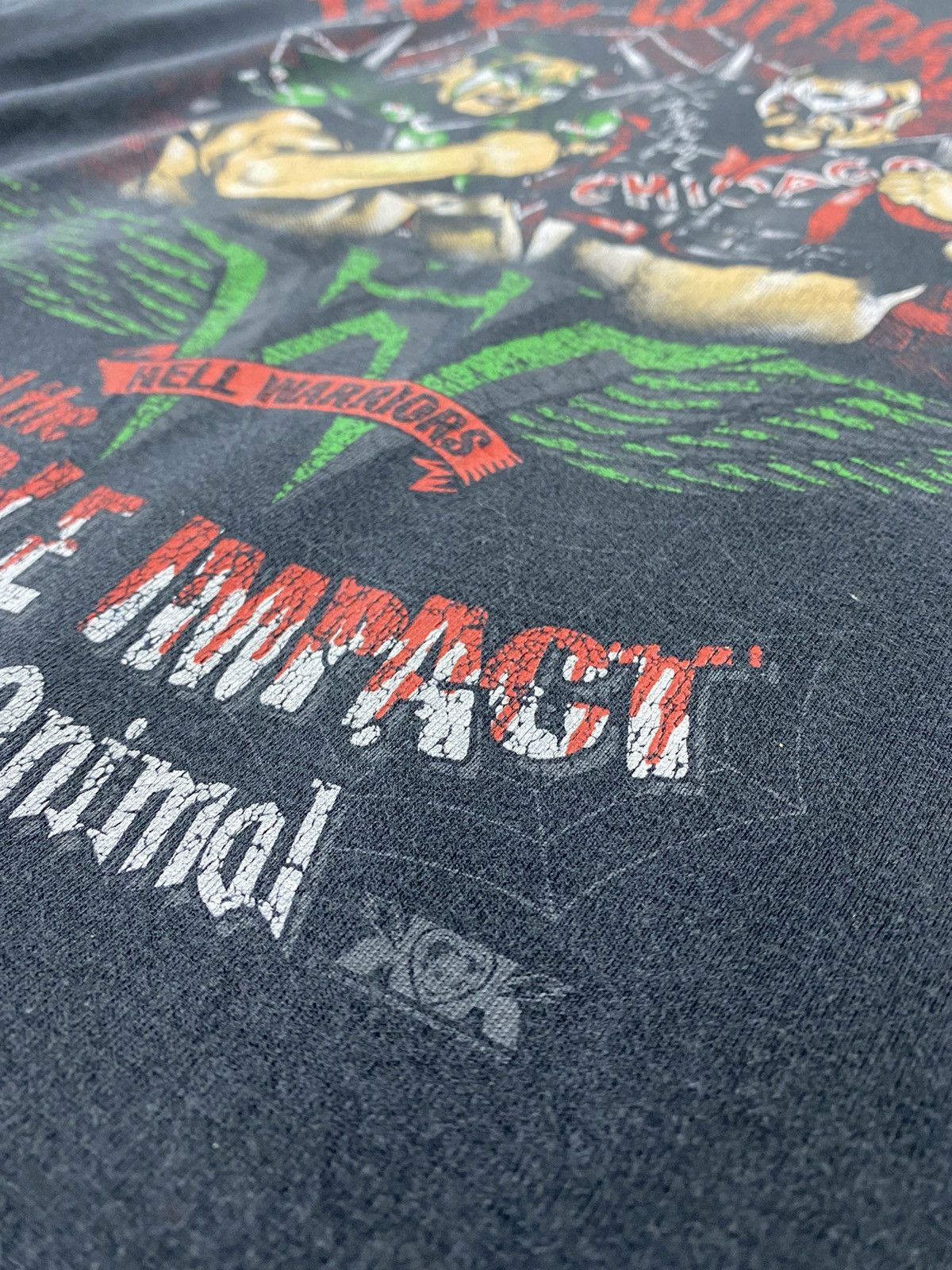 Vintage vintage 90s HELL WARRIORS big image rare design t-shirts Size US S / EU 44-46 / 1 - 5 Thumbnail