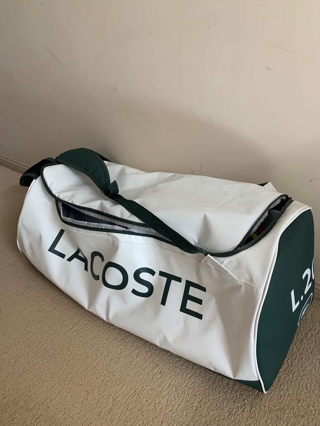 Lacoste L20 Tennis Bag White