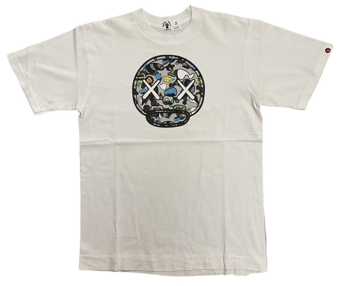 image of Bape x Kaws Baby Milo By A Bathing Ape X Kaws Tees in White, Men's (Size Small)