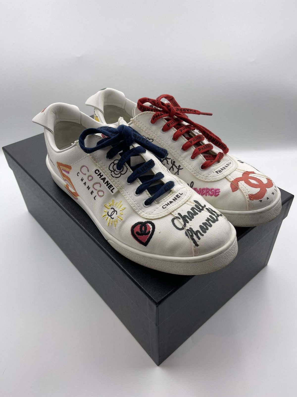 Chanel Pharrell Chanel Pharrell Graffiti Sneaker Grailed