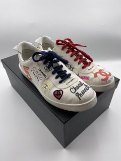 Pharrell x Chanel Leather Sneaker 'Graffiti' - Sneaker | Pre-owned & Certified | used Second Hand | Womens