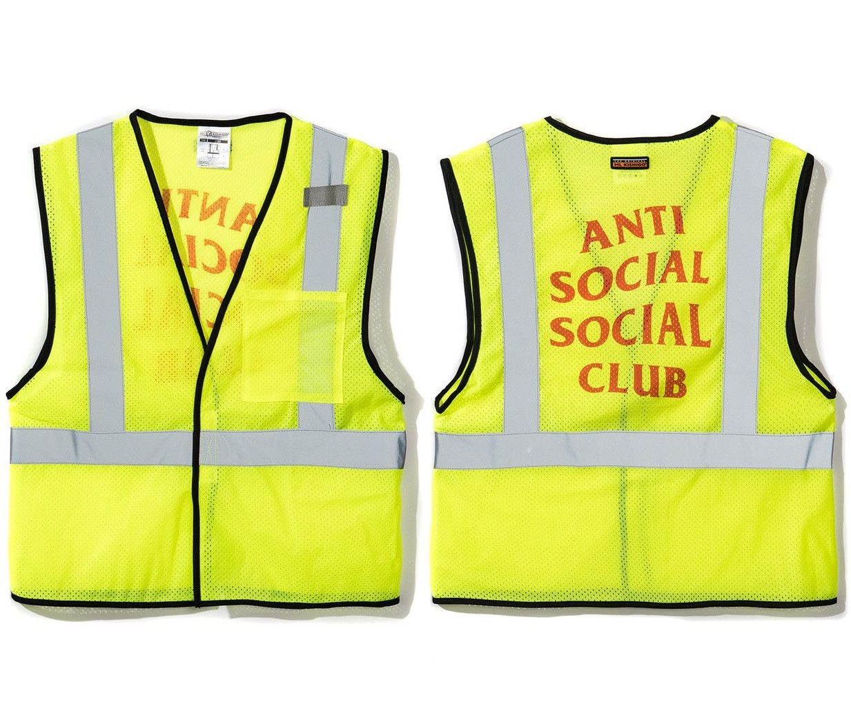 Anti Social Social Club DS ASSC Orange Logo Yellow Lit Safety Vest in hand Size US M / EU 48-50 / 2 - 1 Thumbnail