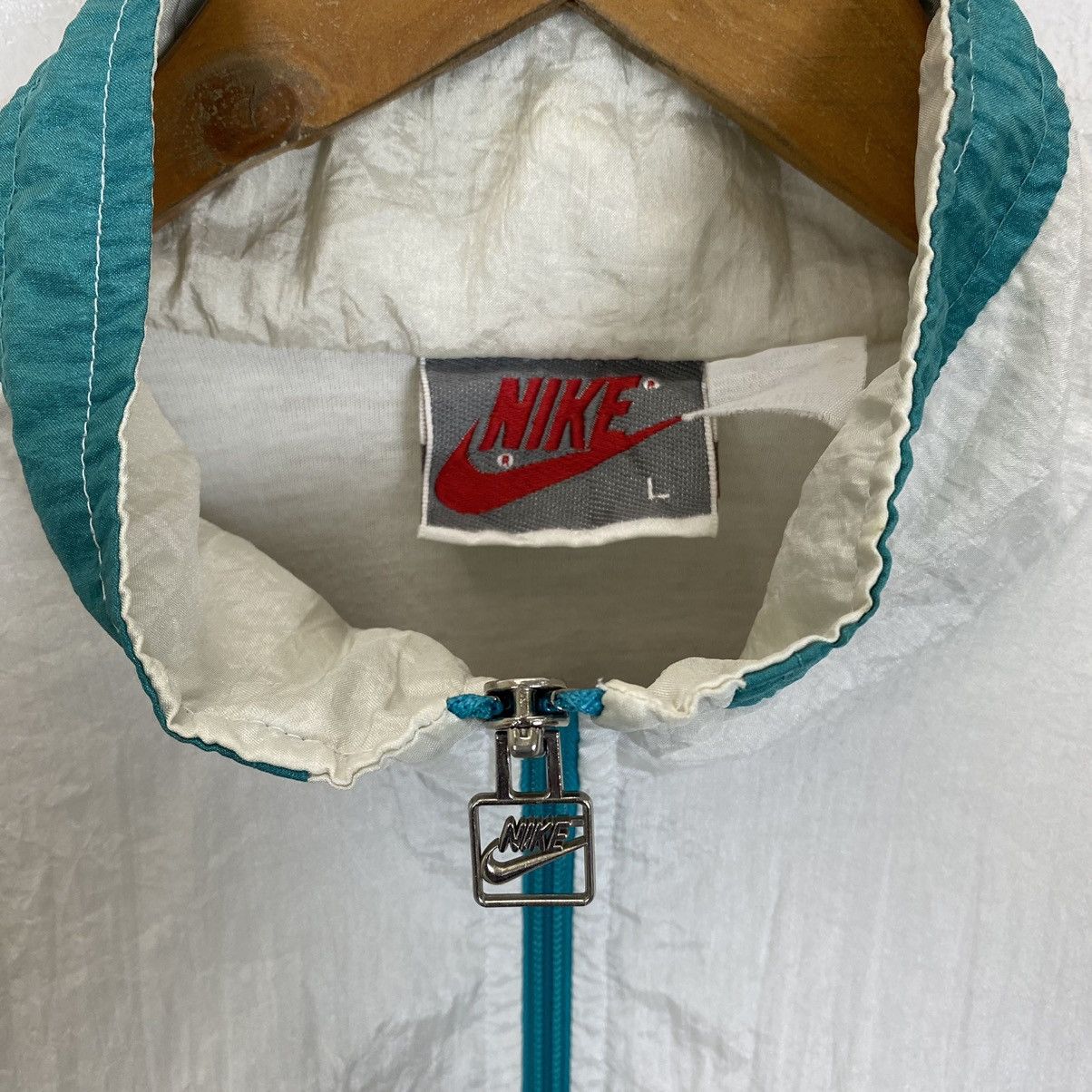 Nike × Vintage VINTAGE 90s NIKE ZIPPER JACKET Size US L / EU 52-54 / 3 - 11 Thumbnail