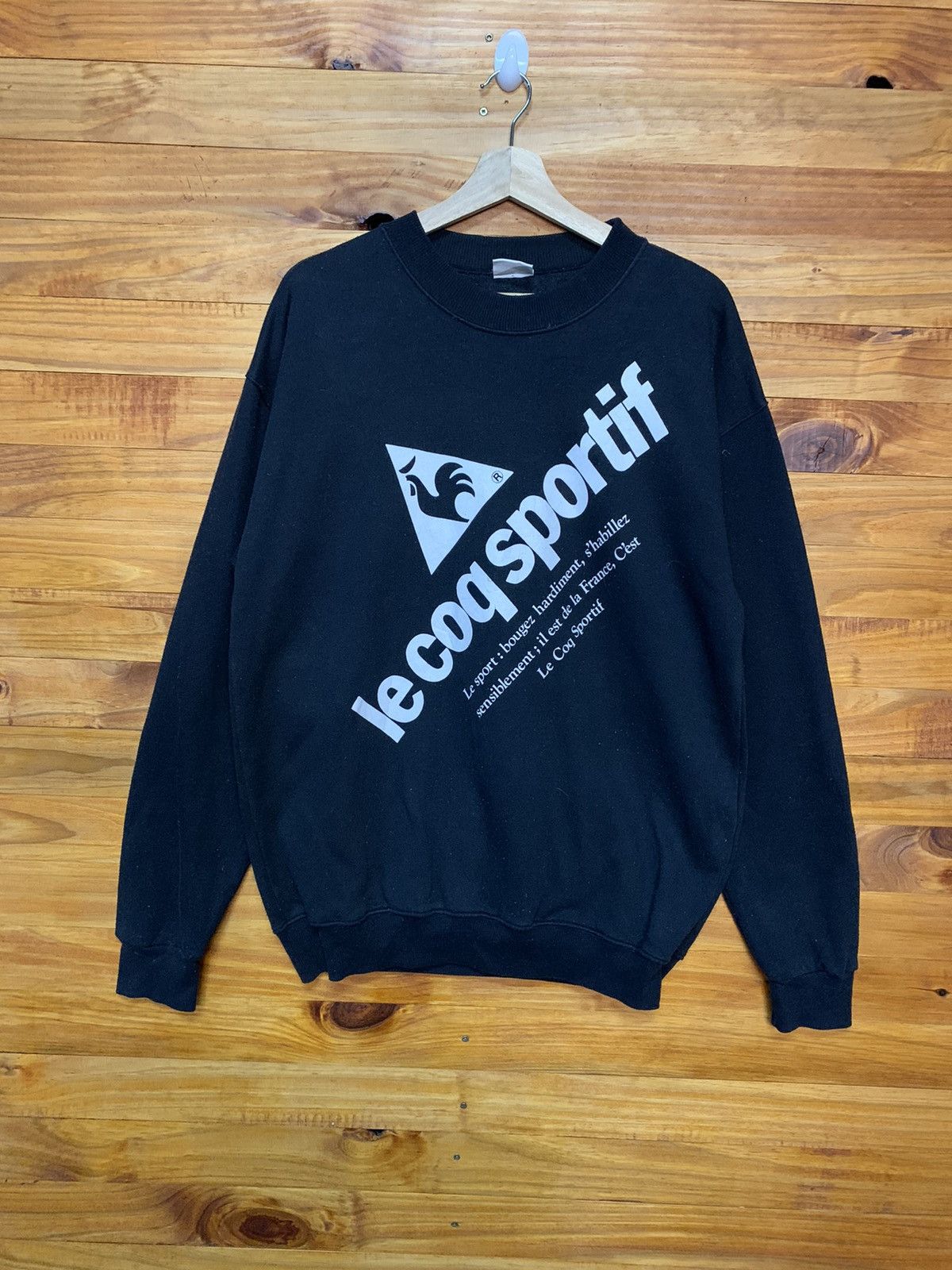 Le Coq Sportif × Vintage Vintage Lecoqsportif Big Logo Sweatshirt Size US L / EU 52-54 / 3 - 1 Thumbnail