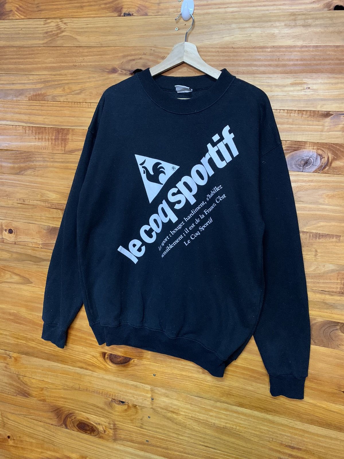 Le Coq Sportif × Vintage Vintage Lecoqsportif Big Logo Sweatshirt Size US L / EU 52-54 / 3 - 2 Thumbnail