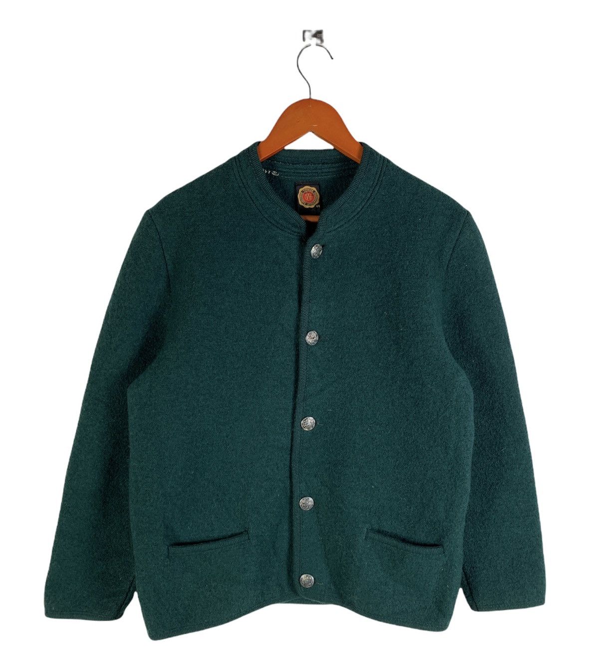 Vintage Tiroler Japan Designer Wool Button Jacket Green