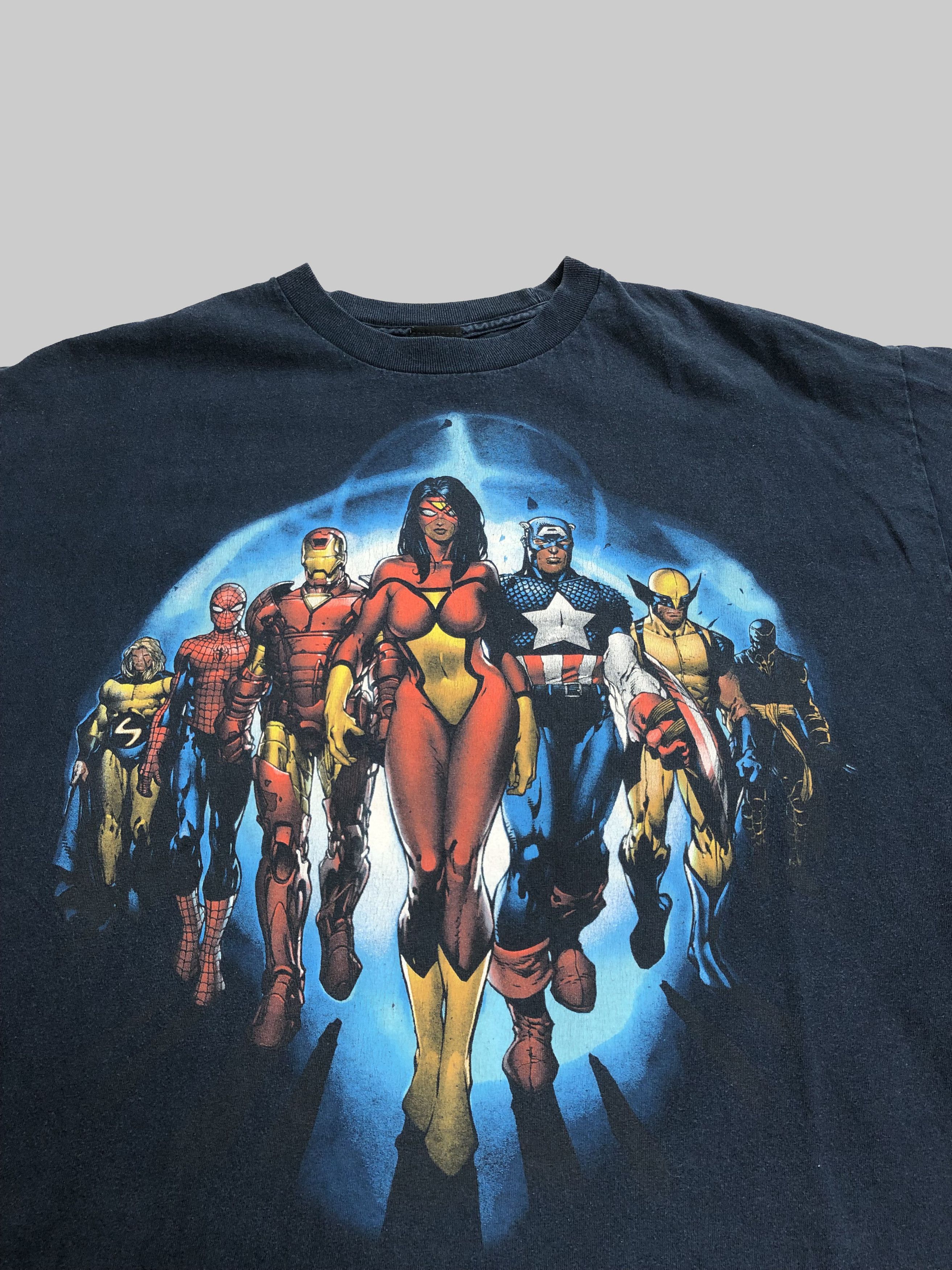 DC Comics Vintage 00s Marvel Spider Man Iron Man Captain America Size US XL / EU 56 / 4 - 2 Thumbnail
