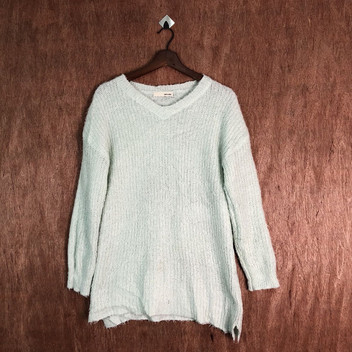 Japanese Brand Shoola Rue Shag Shaggy Fur Mohair Knitwear #6493 Size US M / EU 48-50 / 2 - 1 Thumbnail