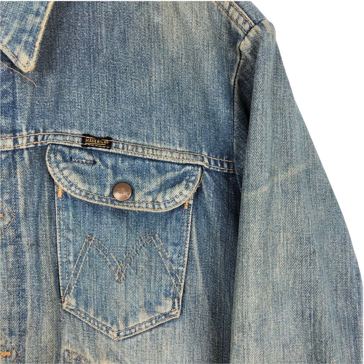 Vintage Vintage 90s Maverick Denim Jacket Button Up Size US L / EU 52-54 / 3 - 5 Thumbnail