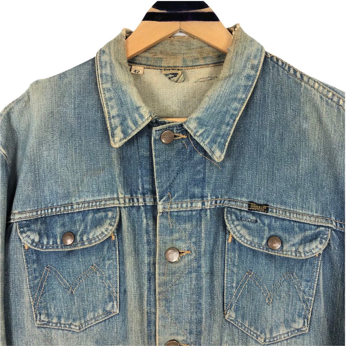 Vintage Vintage 90s Maverick Denim Jacket Button Up Size US L / EU 52-54 / 3 - 4 Thumbnail