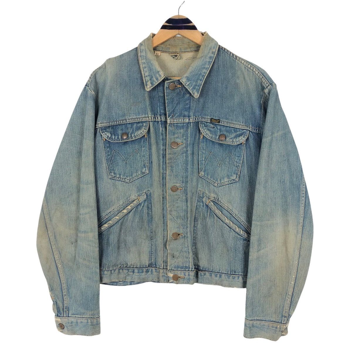 Vintage Vintage 90s Maverick Denim Jacket Button Up Size US L / EU 52-54 / 3 - 1 Thumbnail