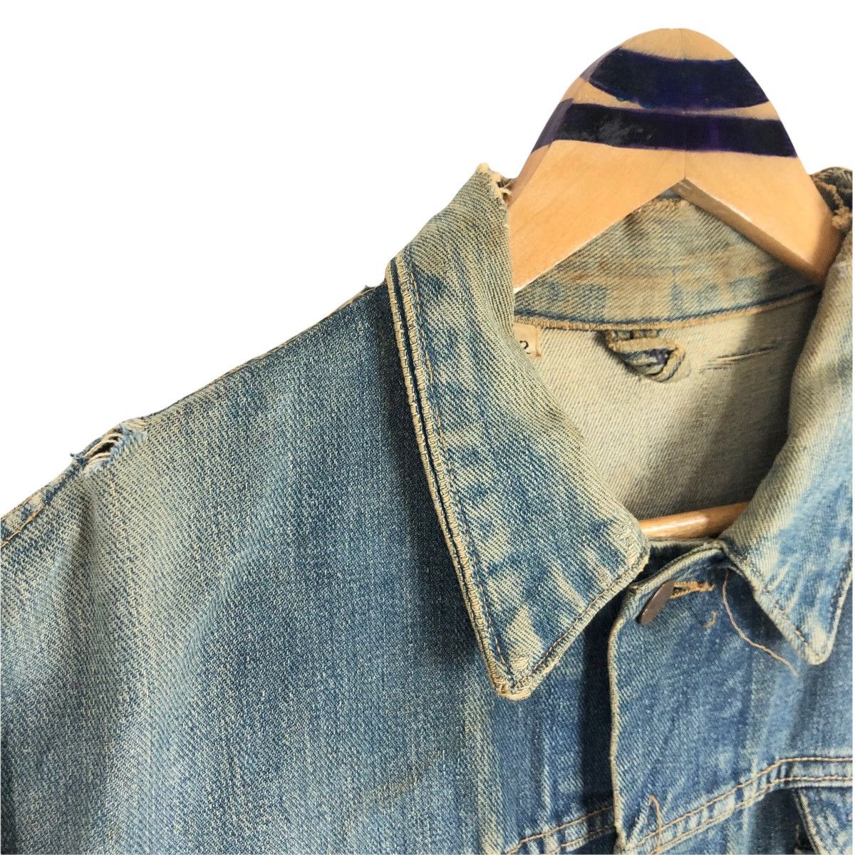 Vintage Vintage 90s Maverick Denim Jacket Button Up Size US L / EU 52-54 / 3 - 7 Thumbnail