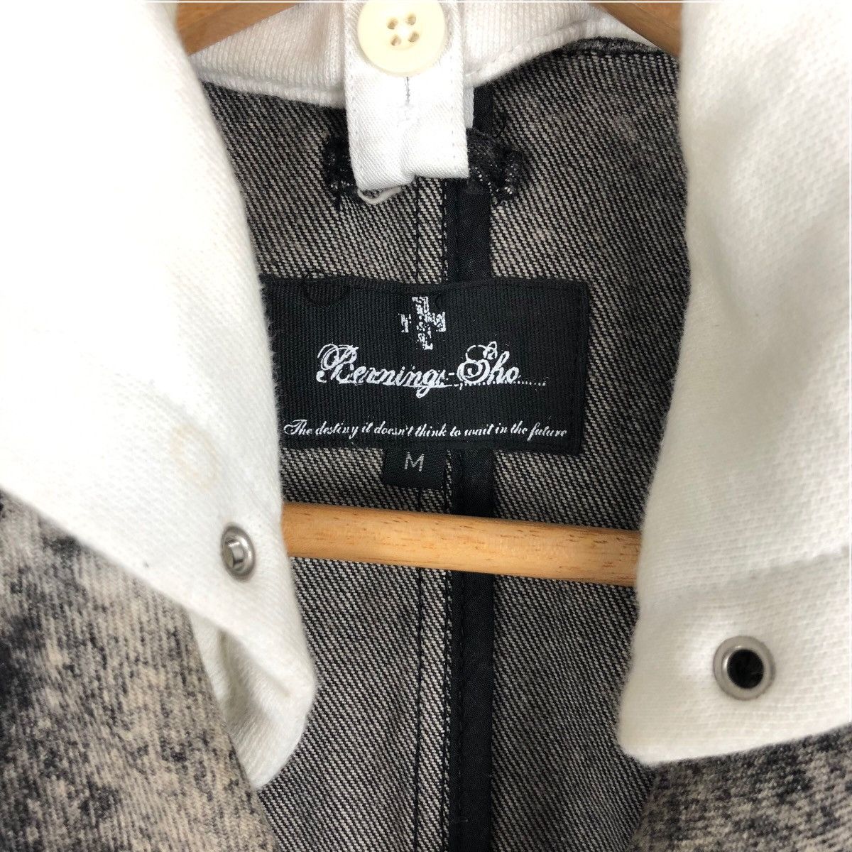 Japanese Brand Berning Sho Denim Jacket Hoodie Punk Streetwear Size US M / EU 48-50 / 2 - 8 Thumbnail
