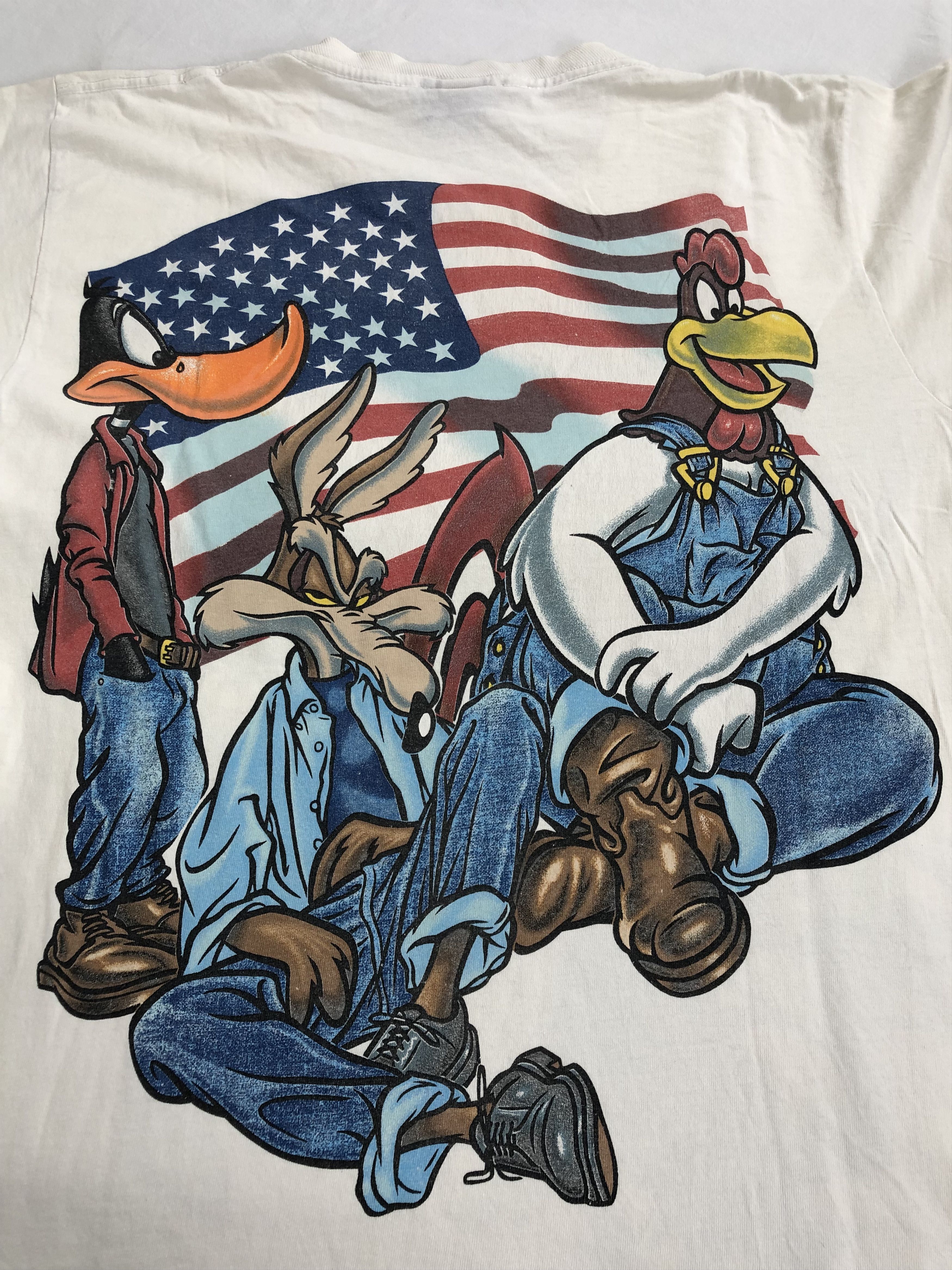 Cartoon Network Vintage 1996 Taz Tazmanian Devil Bugs Bunny Pepé Le Pew Size US L / EU 52-54 / 3 - 8 Thumbnail