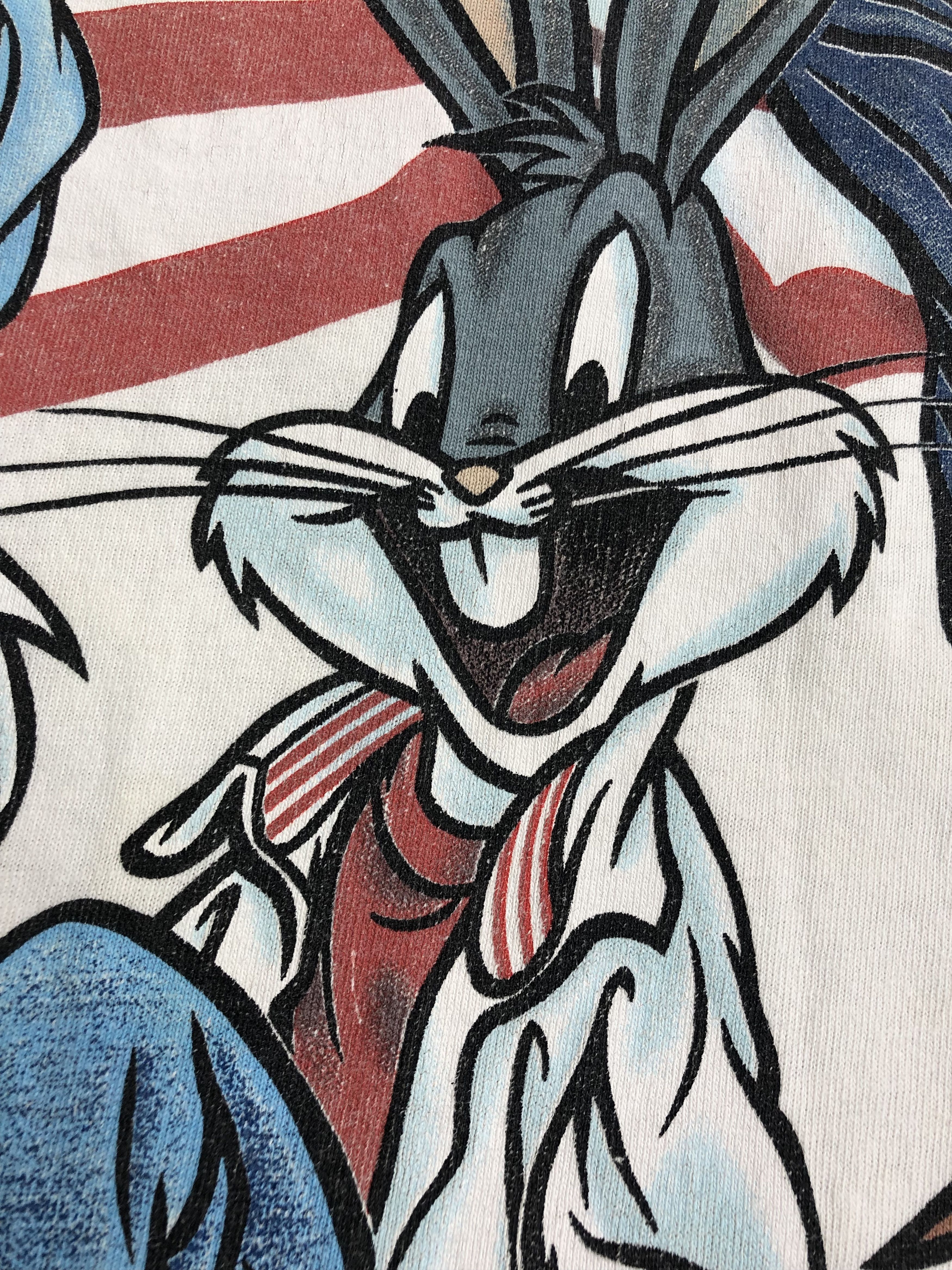 Cartoon Network Vintage 1996 Taz Tazmanian Devil Bugs Bunny Pepé Le Pew Size US L / EU 52-54 / 3 - 5 Thumbnail