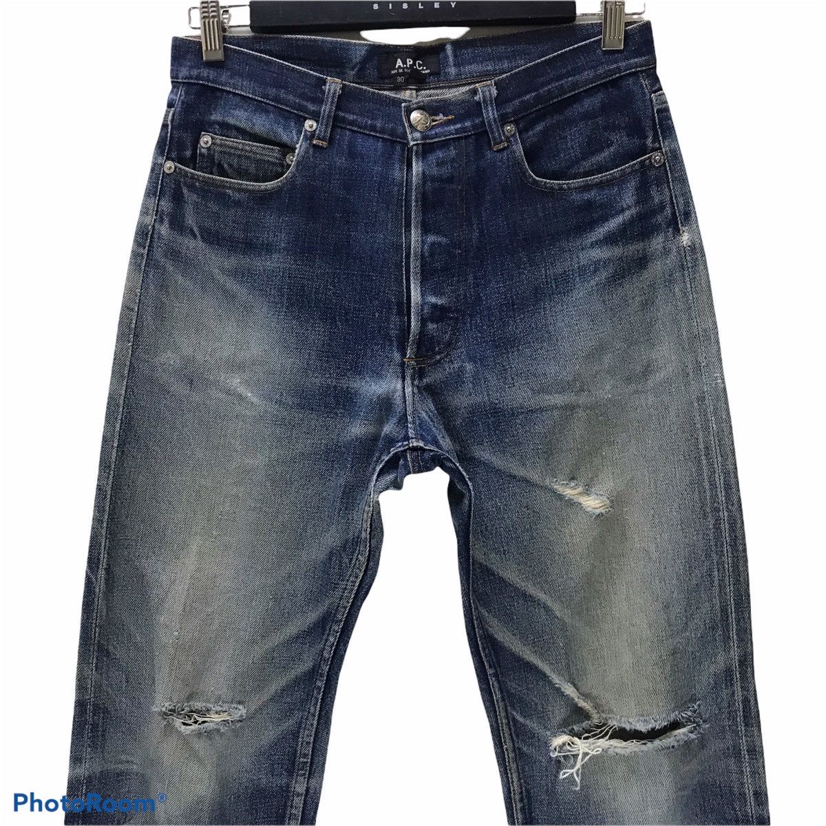 A.P.C. A.P.C Thrashed Denim Selvedge Jeans Size US 30 / EU 46 - 2 Thumbnail