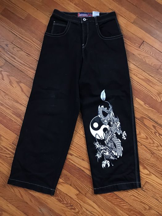 Vintage Vintage JNCO Black Denim Dragon Peace Yin Yang Skate Jeans ...