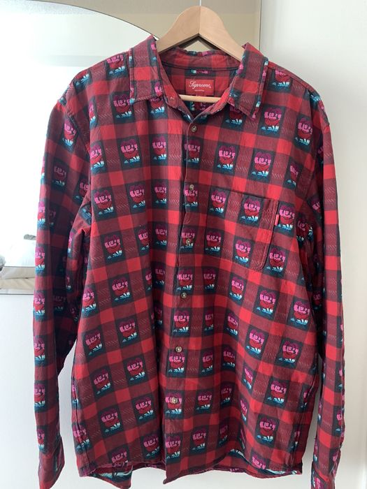 Supreme Supreme Rose Buffalo Plaid Flannel Shirt | Grailed