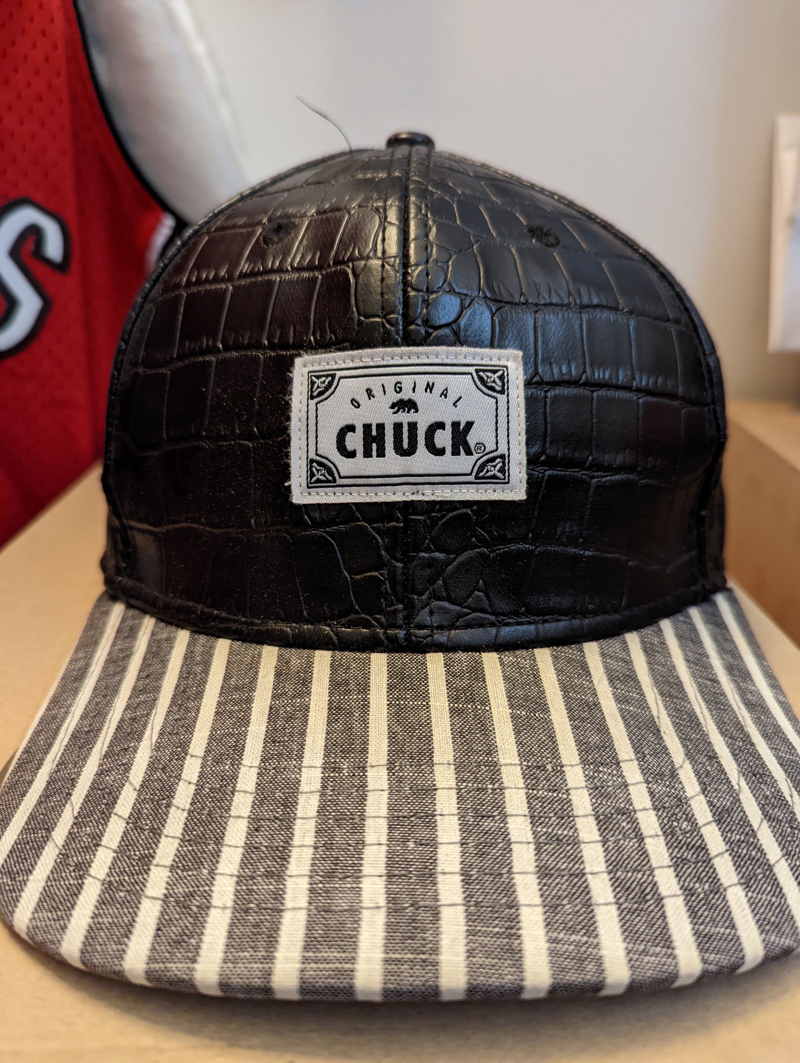 Original Chuck Original Chuck Faux Reptile Leather Strapback Hat Size ONE SIZE - 1 Thumbnail