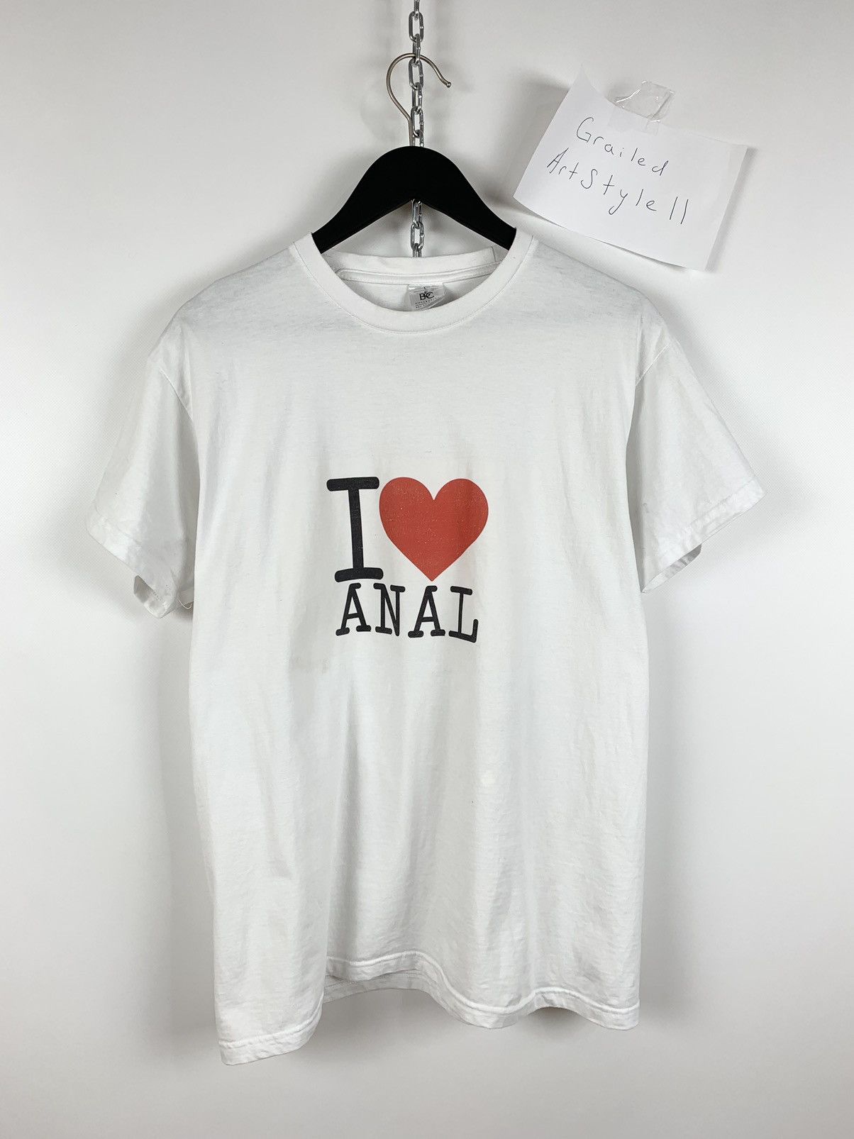 Vintage I Love ❤️ Anal Sex Crazy Humor T-Shirt