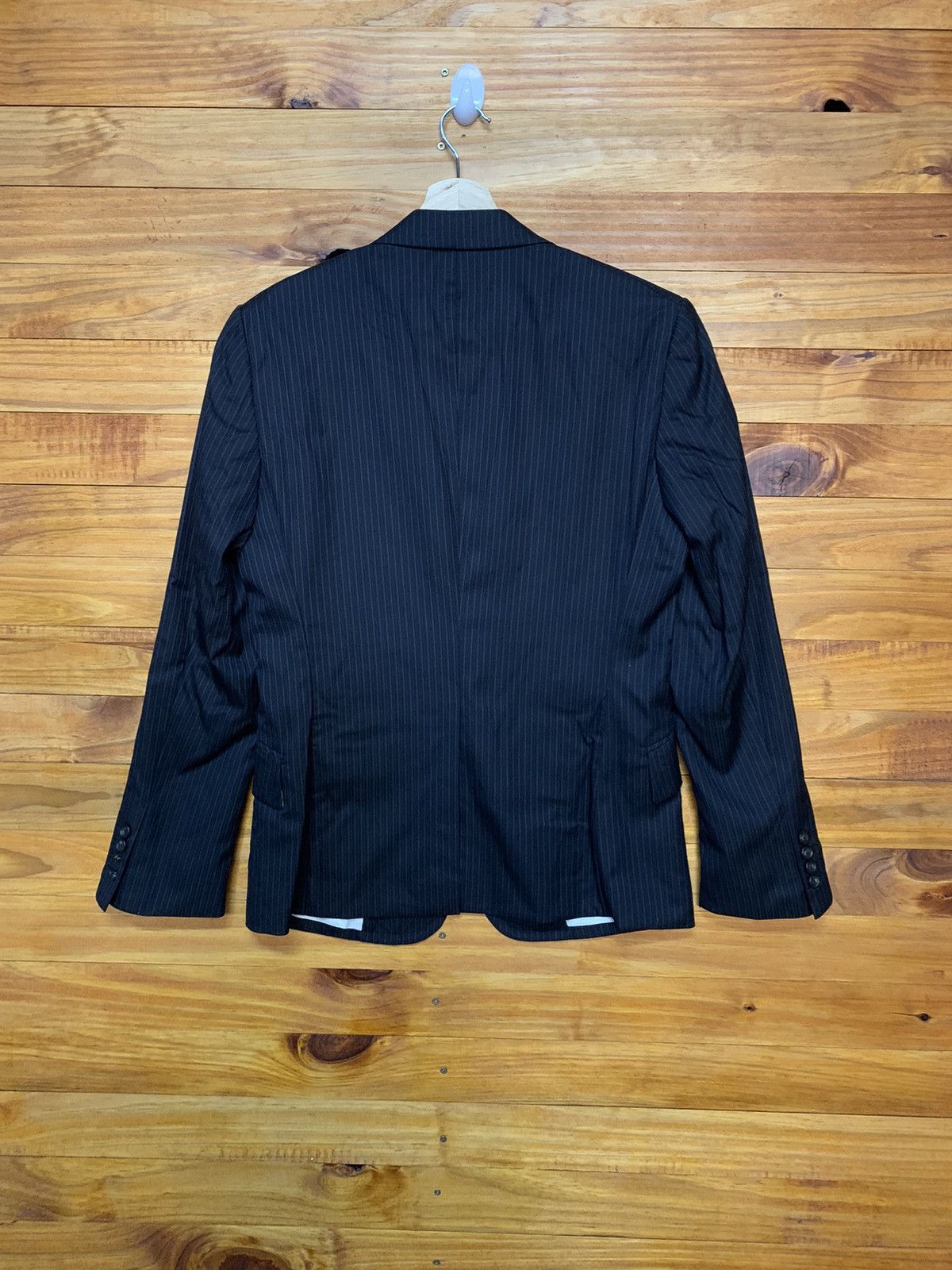 Izreel  Kazuhiro Takakura Pension Line Stripe Wool Coat Size US XS / EU 42 / 0 - 7 Thumbnail