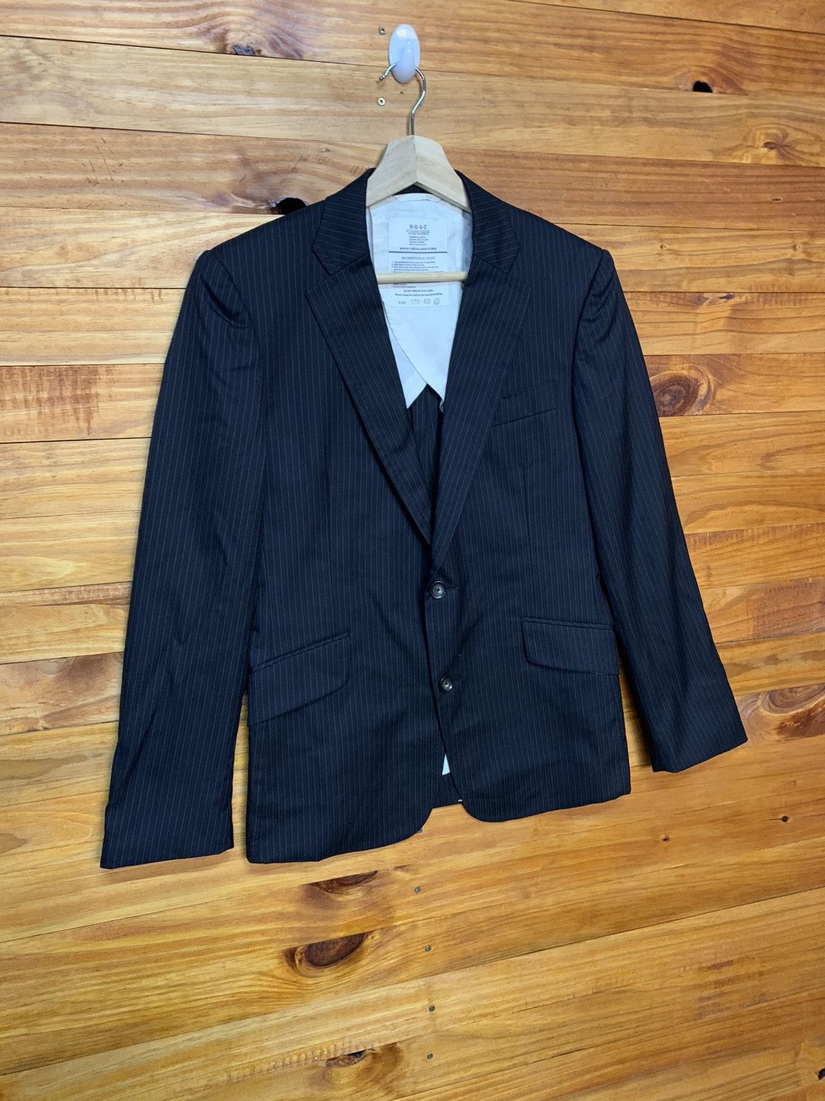 Izreel  Kazuhiro Takakura Pension Line Stripe Wool Coat Size US XS / EU 42 / 0 - 2 Thumbnail