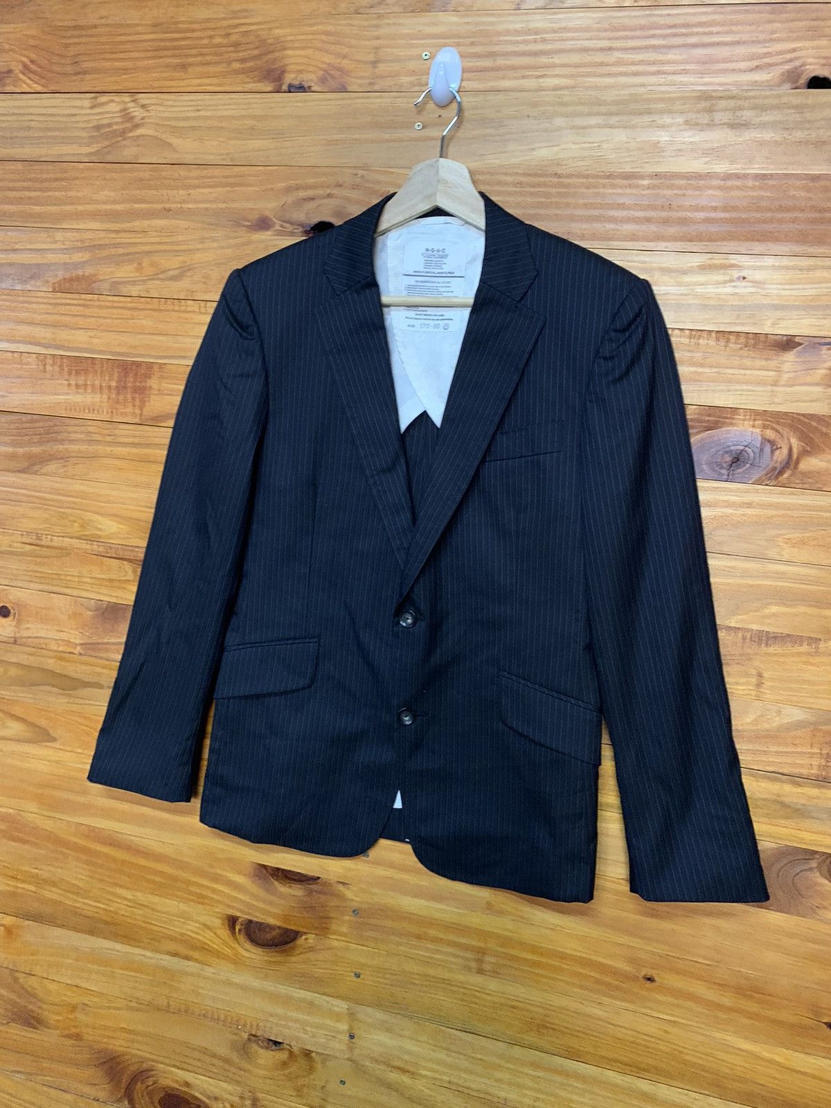 Izreel  Kazuhiro Takakura Pension Line Stripe Wool Coat Size US XS / EU 42 / 0 - 3 Thumbnail