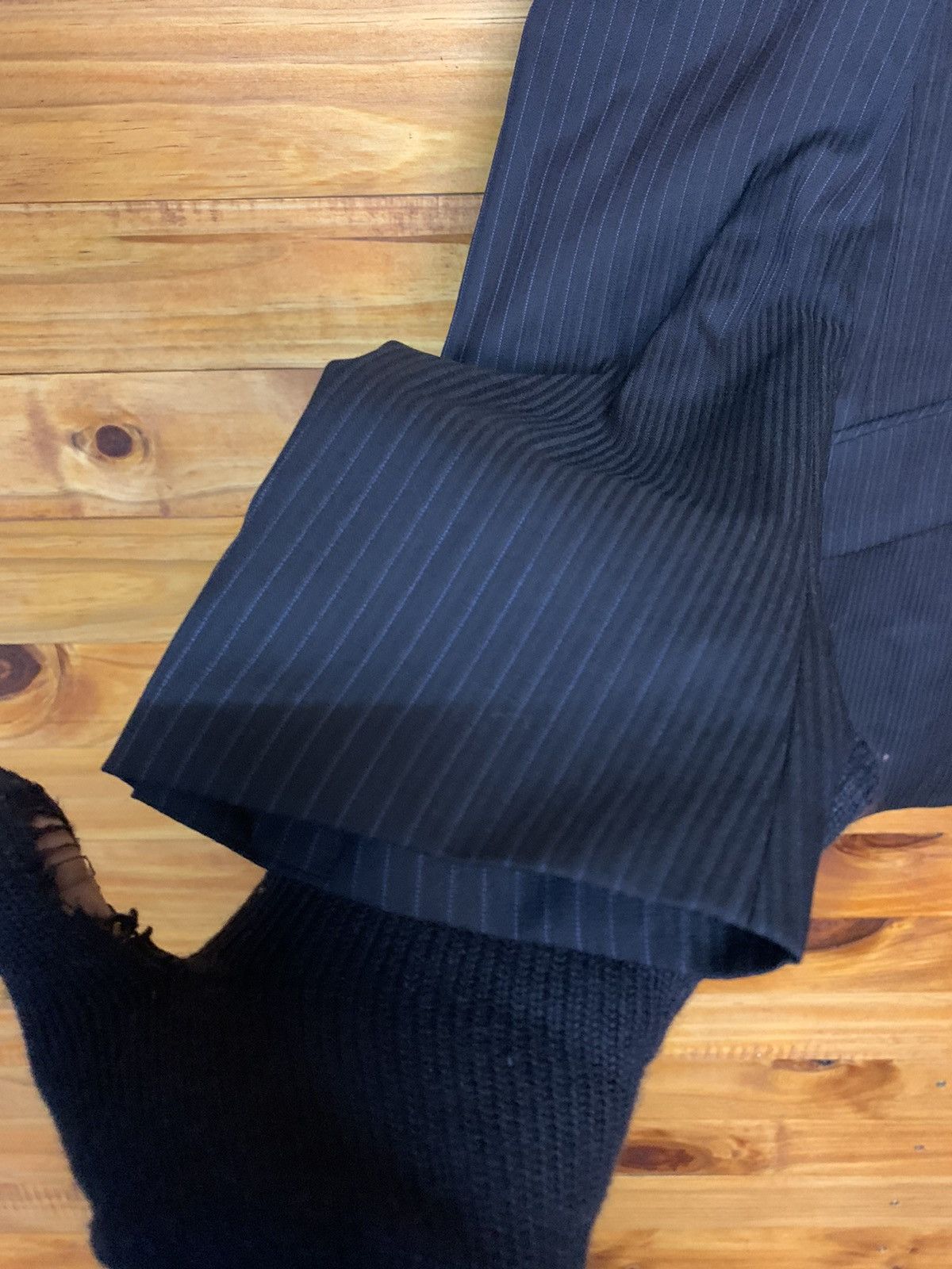Izreel  Kazuhiro Takakura Pension Line Stripe Wool Coat Size US XS / EU 42 / 0 - 8 Thumbnail