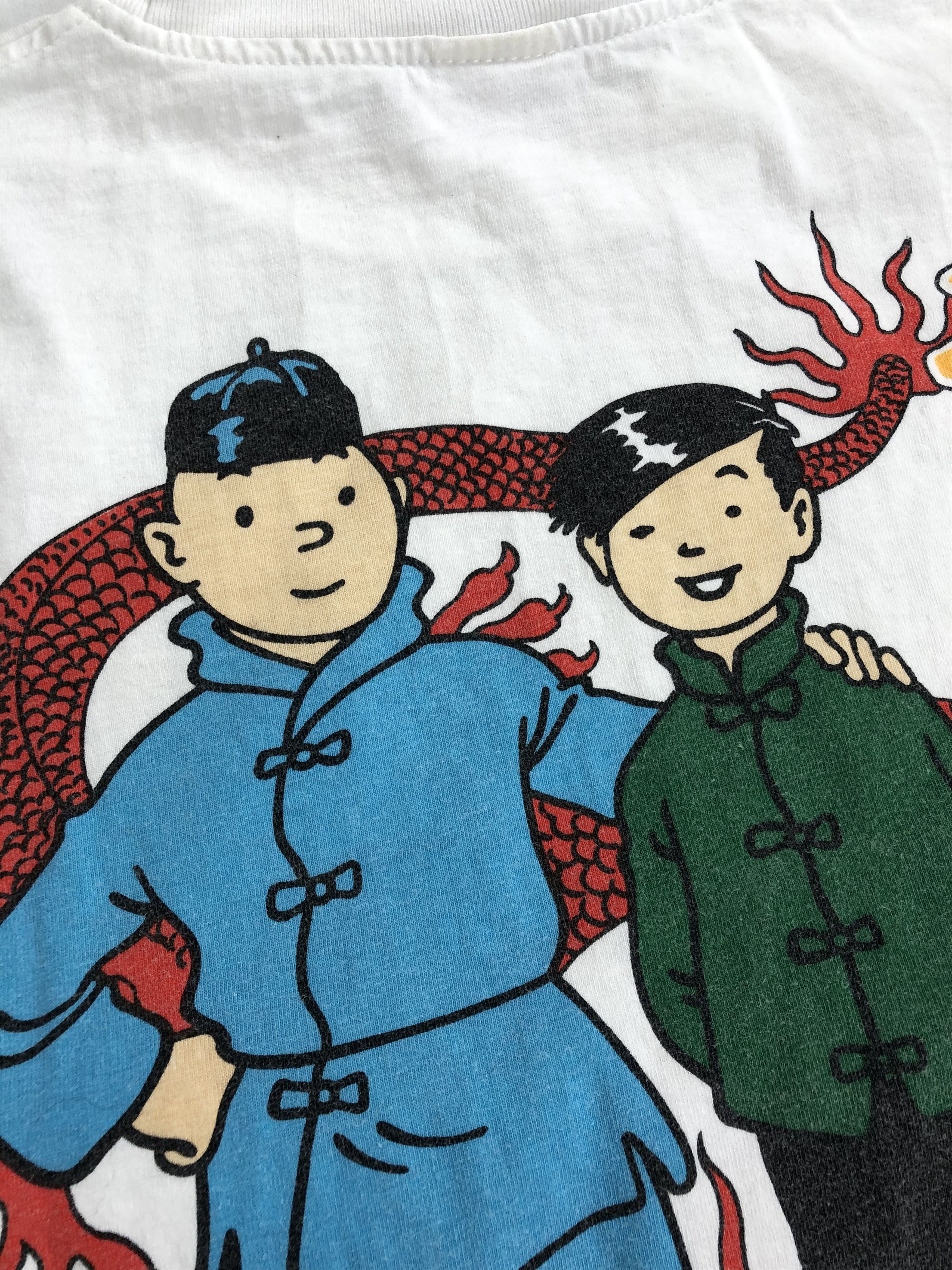 Cartoon Network Vintage 90s The Adventure Of TinTin The Blue Lotus Size US XL / EU 56 / 4 - 4 Thumbnail