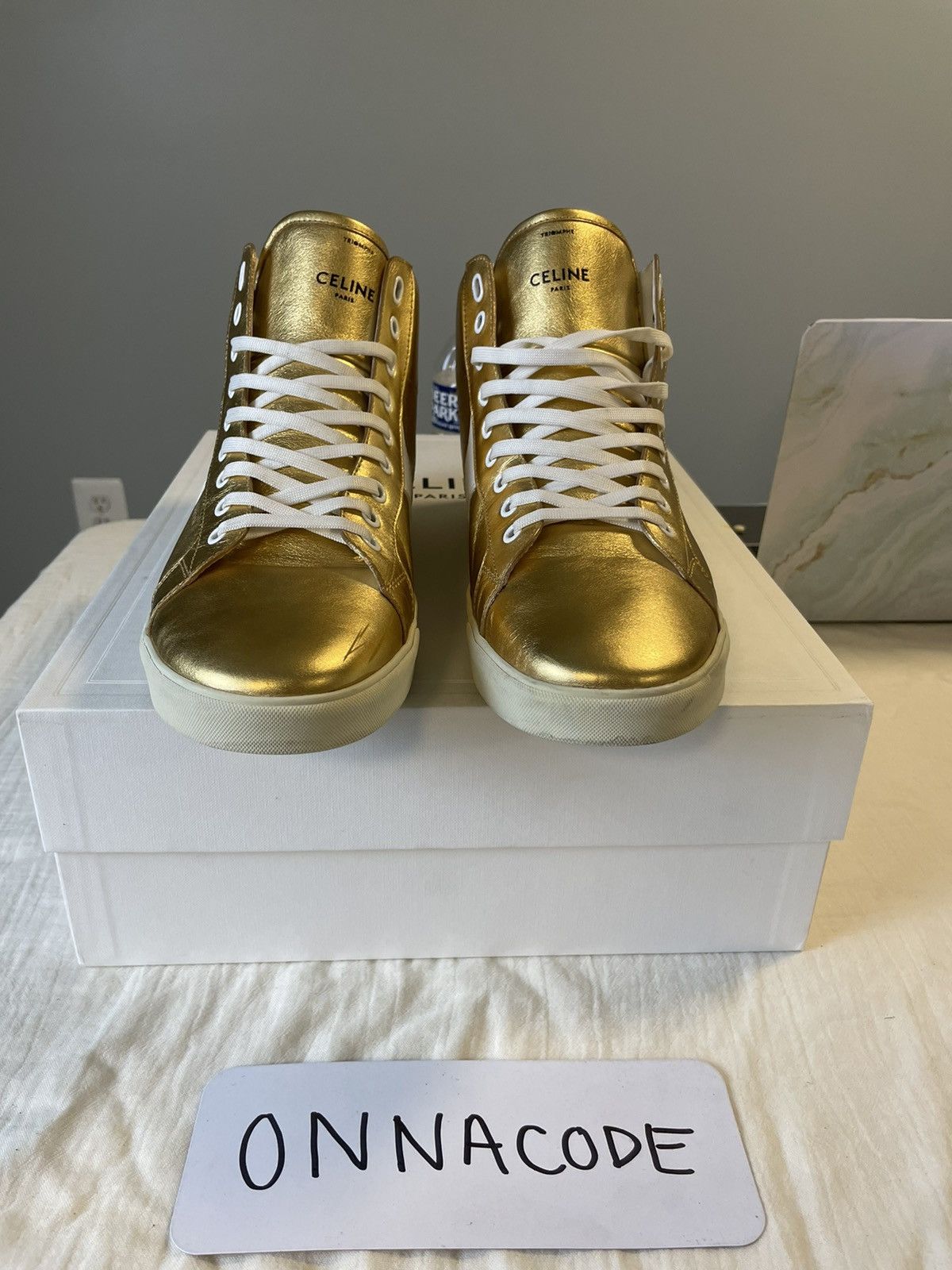 Celine *Limited Celine Triomphe Mid Lace Up Sneaker Size US 10 / EU 43 - 4 Thumbnail
