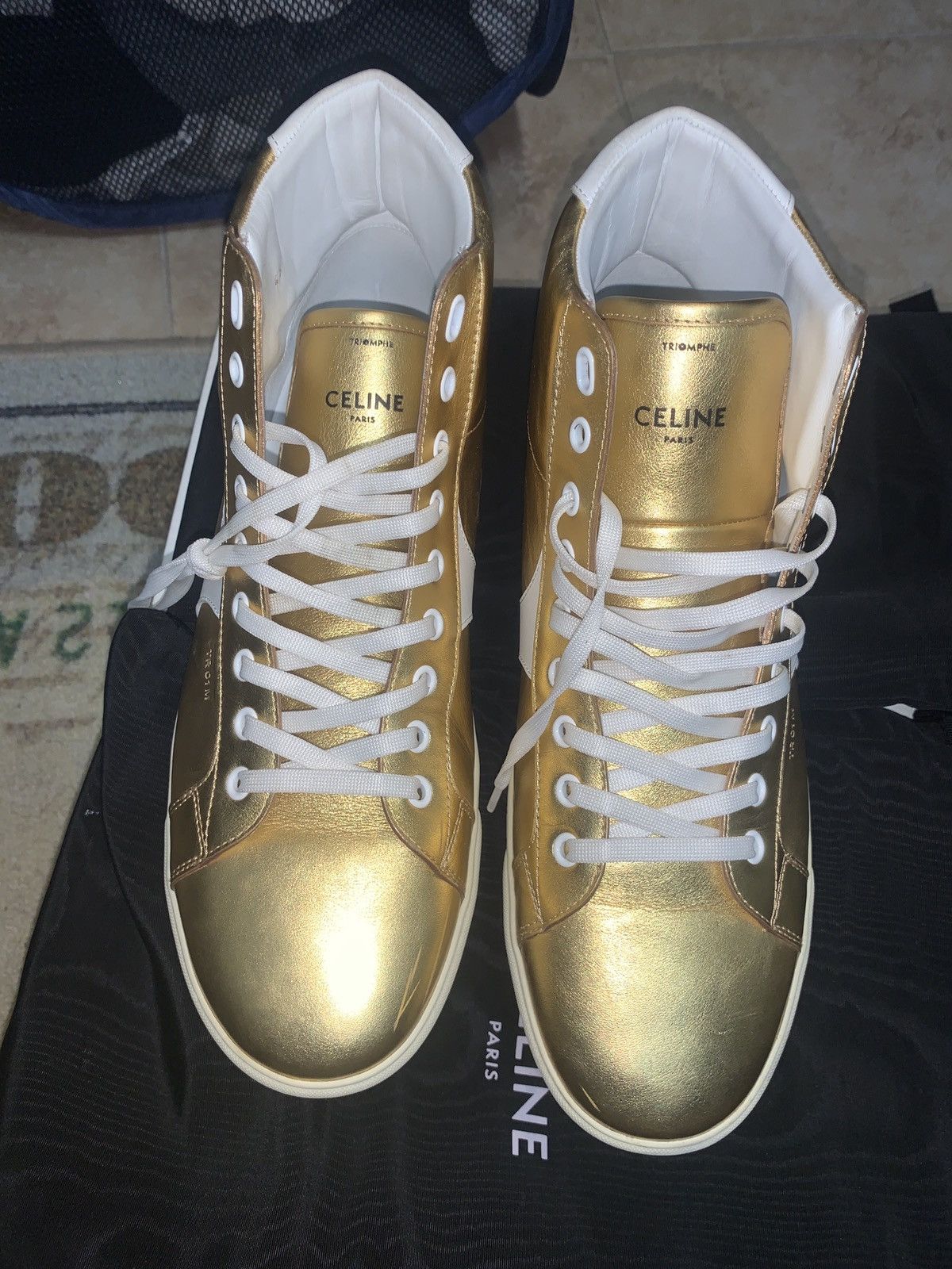 Celine *Limited Celine Triomphe Mid Lace Up Sneaker Size US 10 / EU 43 - 3 Thumbnail